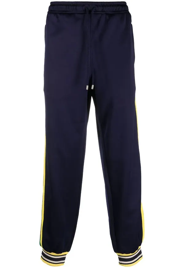 Gucci GG Supreme broderade sweatpants - Blå