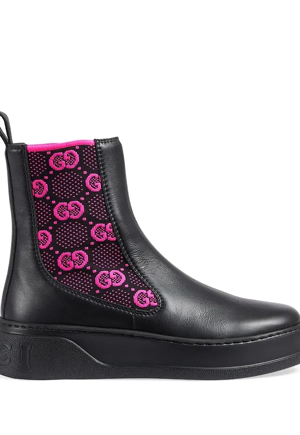 Gucci GG Supreme Chelsea-boots - Svart
