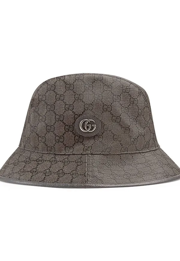 Gucci GG Supreme fiskehatt - Grå