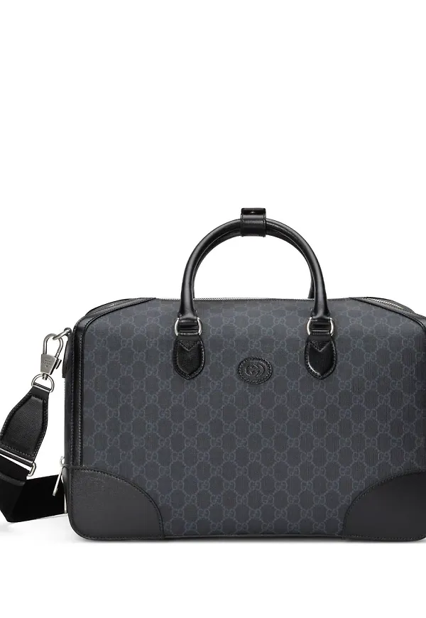 Gucci GG Supreme holdall-väska - Svart