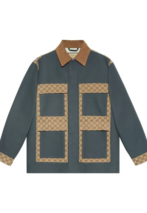 Gucci GG Supreme jacka - Grå