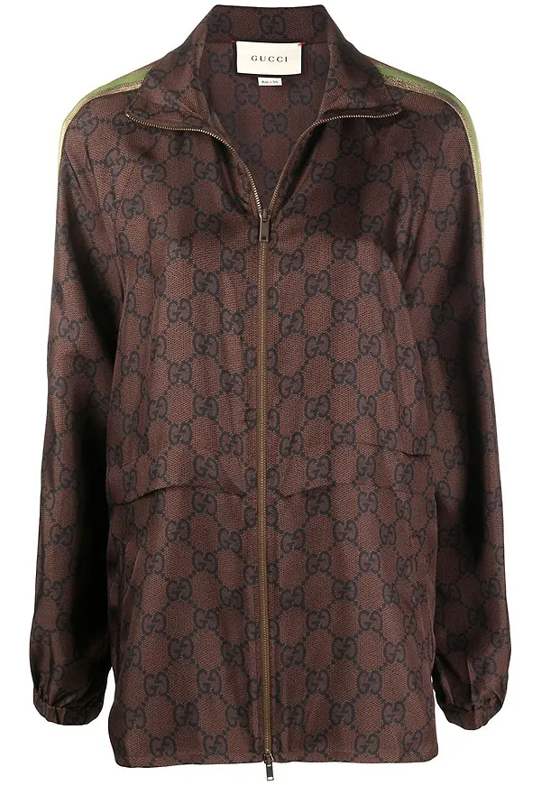 Gucci GG Supreme jacka med dragkedja - Brun