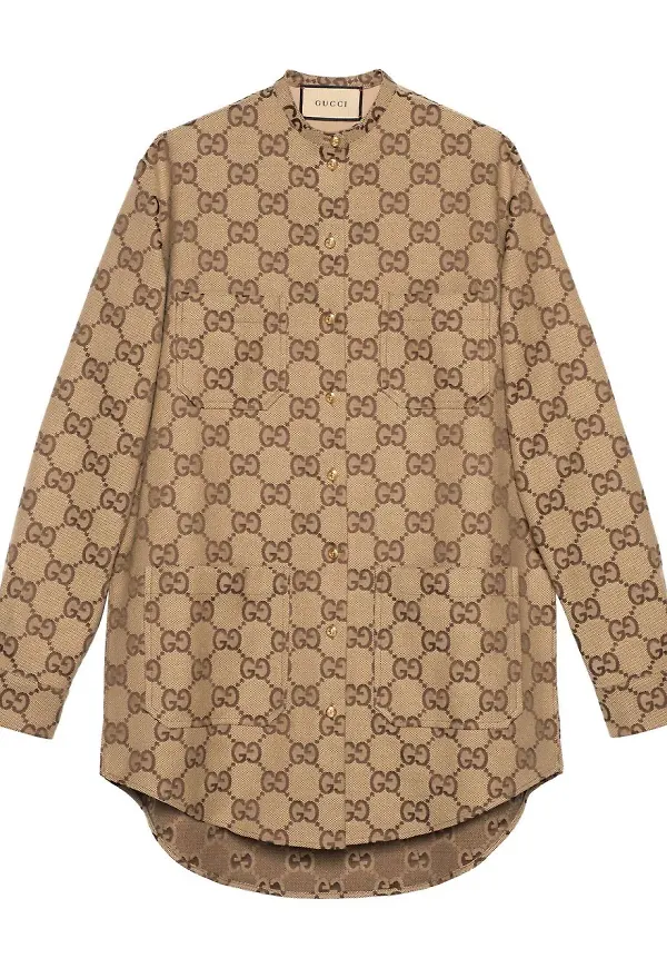 Gucci GG Supreme kanvasskjorta - Neutral