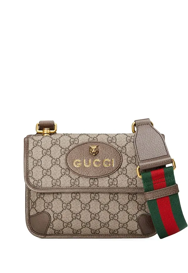 Gucci GG Supreme liten kurirväska - Neutral