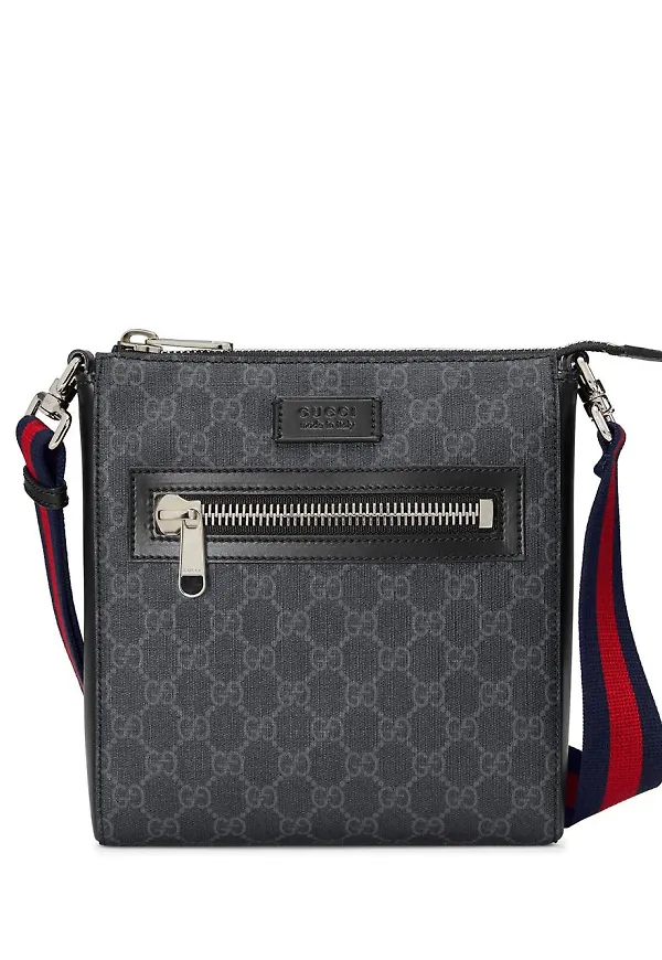 Gucci GG Supreme liten kurirväska - Svart