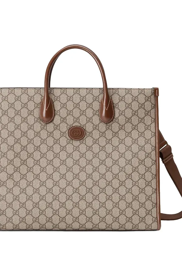 Gucci GG Supreme liten totebag - Neutral
