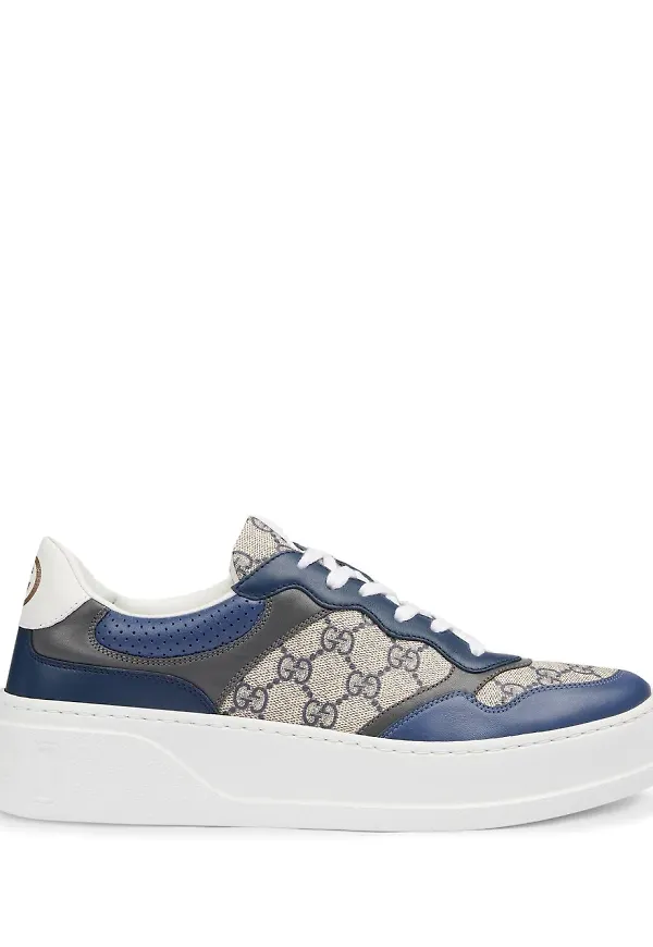 Gucci GG Supreme låga sneakers - Blå