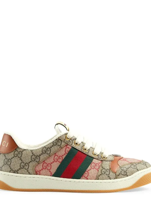 Gucci GG Supreme låga sneakers - Brun