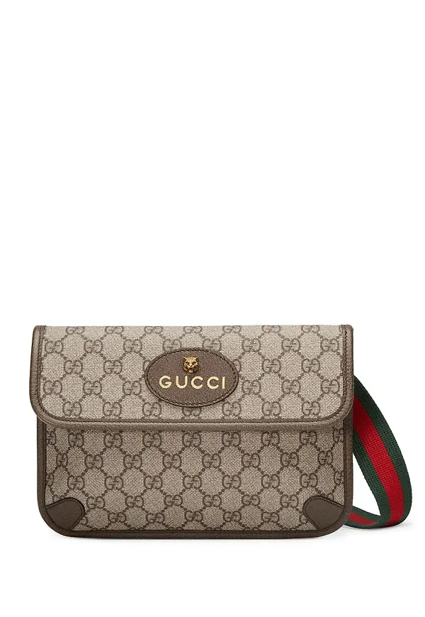Gucci GG Supreme midjeväska - Brun