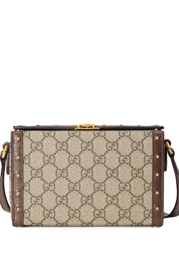 Gucci GG Supreme miniväska - Brun
