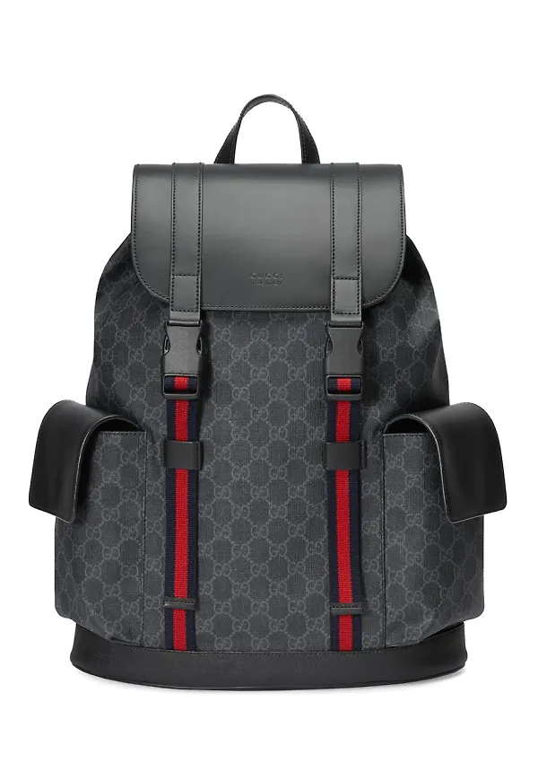 Gucci GG Supreme mönstrad ryggsäck - Svart