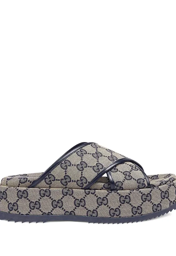 Gucci GG Supreme platåsandaler - Neutral
