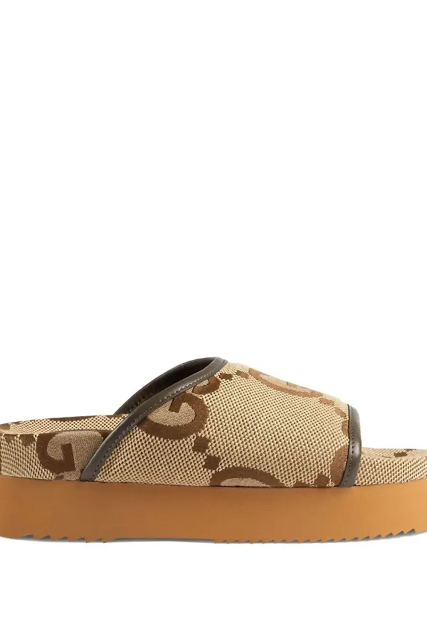 Gucci GG Supreme platåtofflor - Neutral
