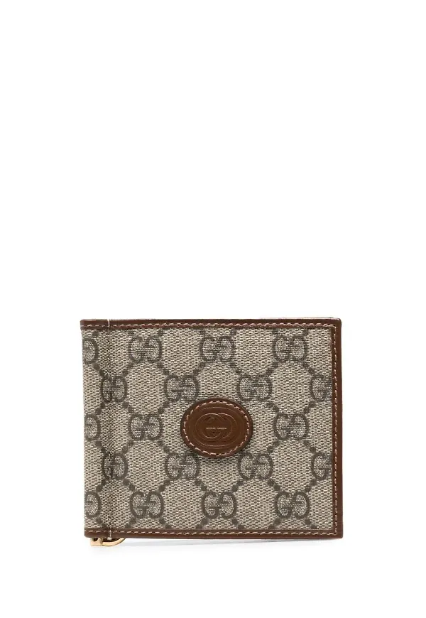 Gucci GG Supreme plånbok - Brun