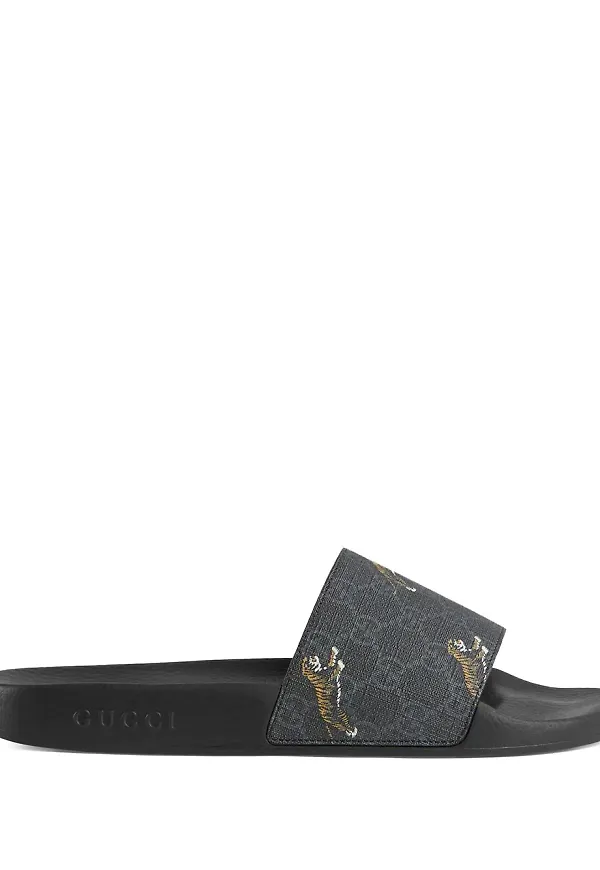Gucci GG Supreme sandaler - Svart