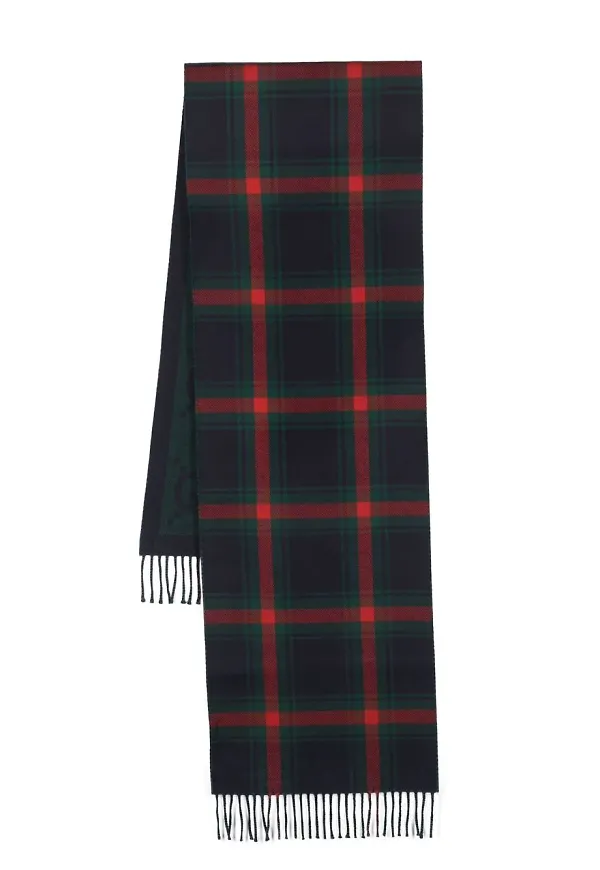 Gucci GG Supreme skotskrutig halsduk - Blå
