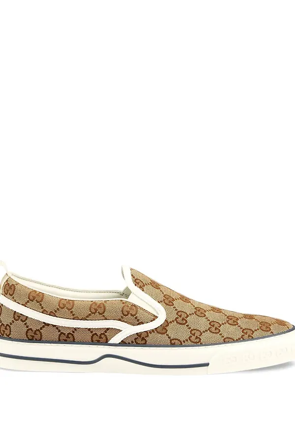 Gucci GG Supreme slip on-sneakers - Neutral