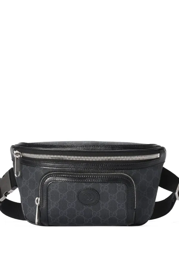 Gucci GG Supreme stor midjeväska - Svart