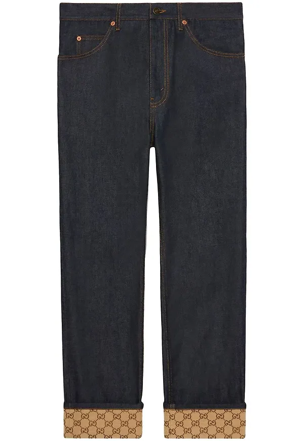 Gucci GG Supreme straight-jeans - Blå