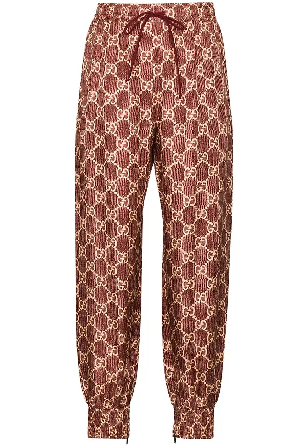 Gucci GG Supreme träningsbyxor - Röd