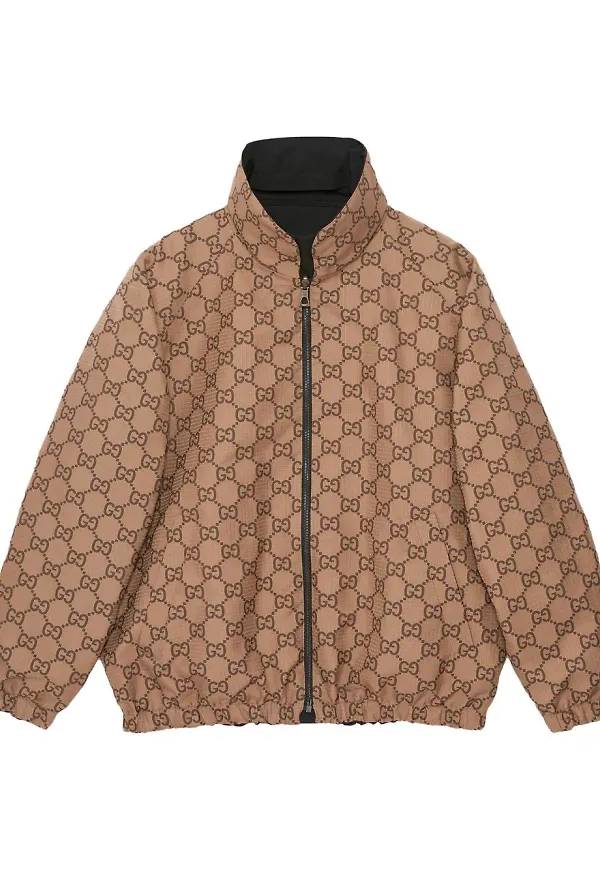 Gucci GG Supreme vändbar jeansjacka - Brun