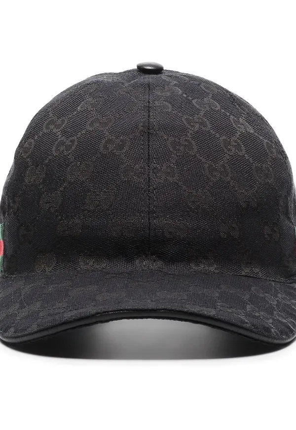 Gucci GG Supreme Web basebollkeps - Svart