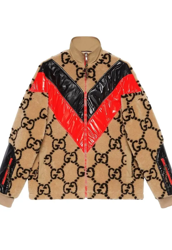 Gucci GG ulljacka med dragkedja - Neutral