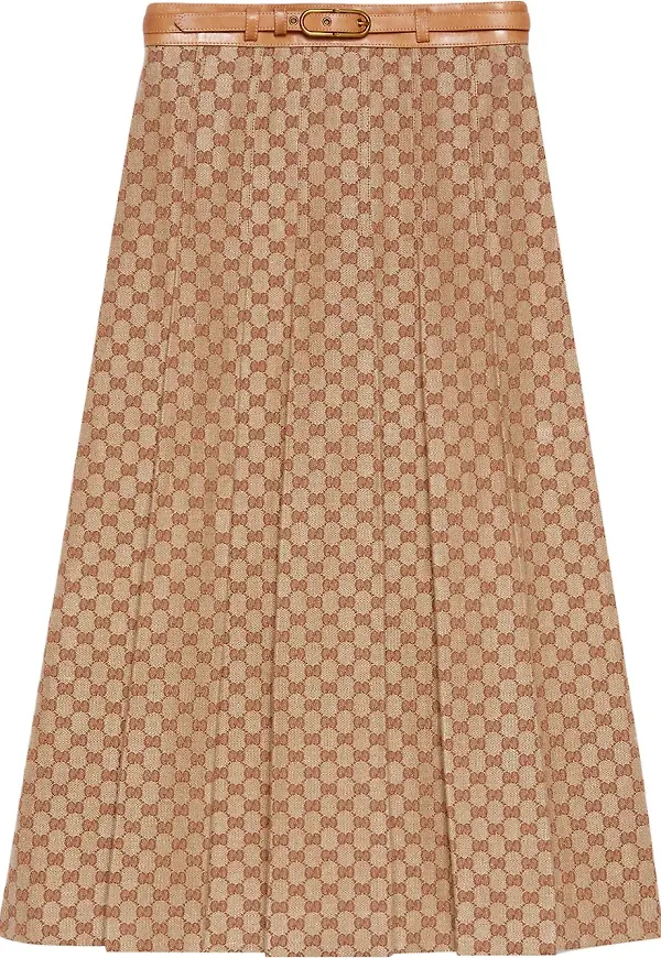 Gucci GG veckad kjol - Neutral