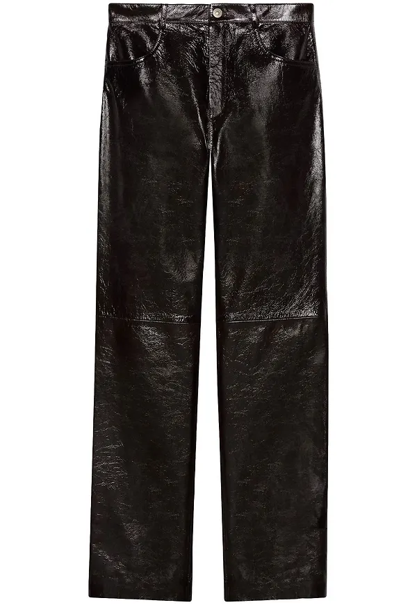Gucci glansiga skinnbyxor - Röd