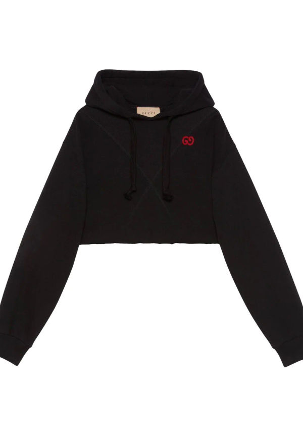 Gucci graffitimönstrad hoodie med dragkedja - Svart
