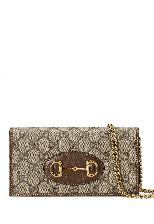 Gucci Gucci 1955 Horsebit plånbok med kedja - Neutral