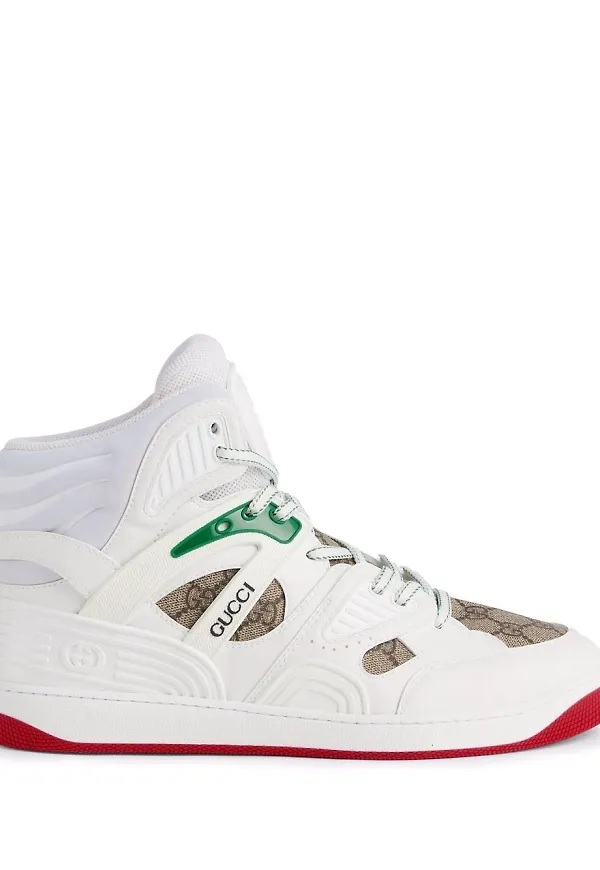 Gucci Gucci Basket höga sneakers - Vit