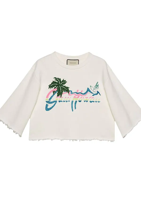 Gucci Gucci Hawaii croptop - Vit