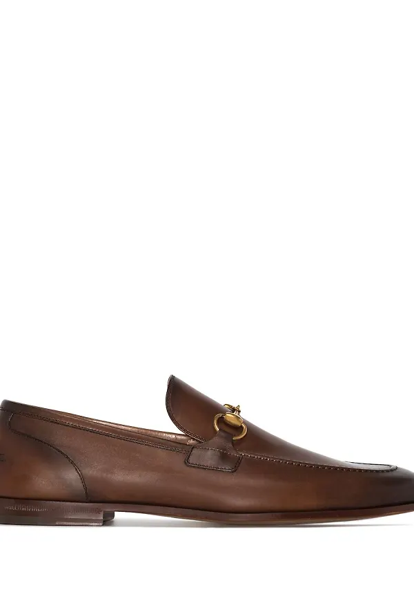 Gucci Gucci Jordaan skinnloafers - Brun