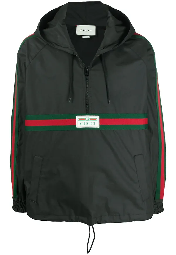 Gucci Gucci Label vindjacka - Svart
