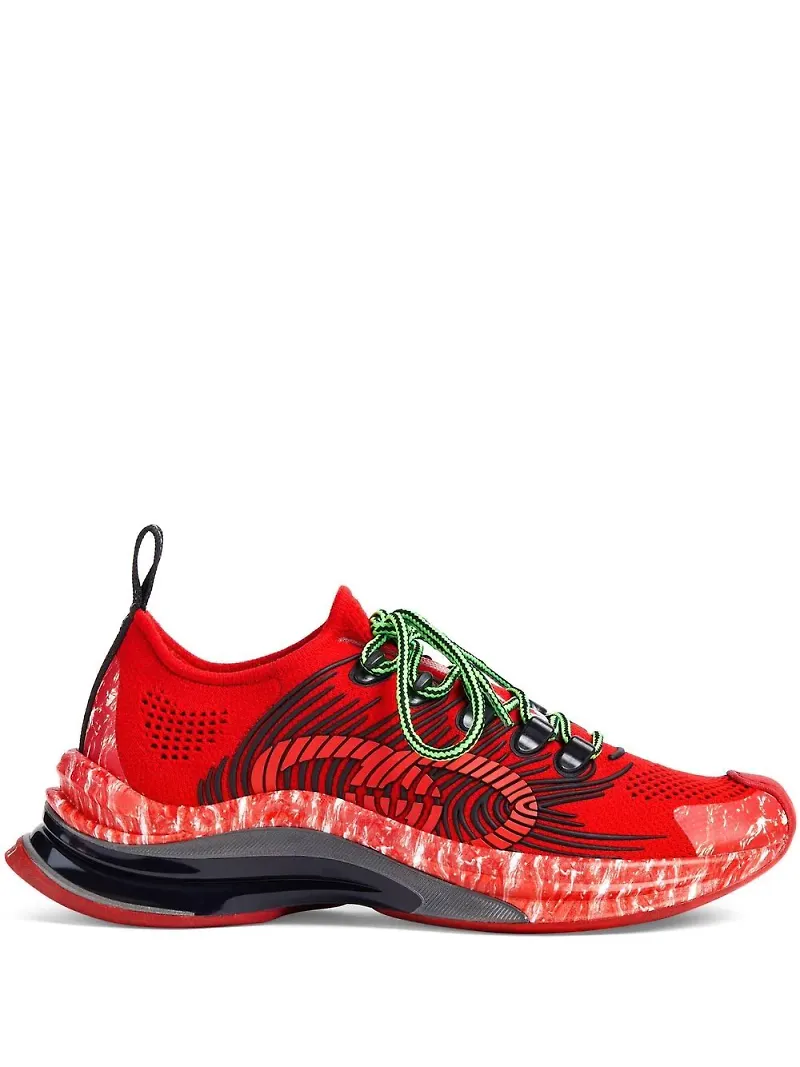 Gucci Gucci Run låga sneakers - Röd