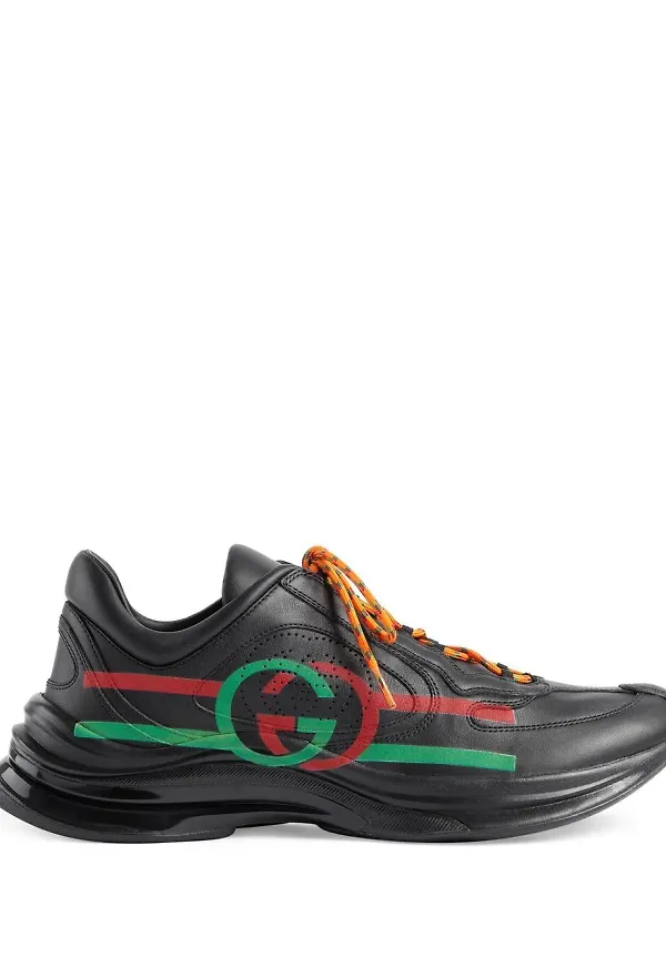 Gucci Gucci Run sneakers med sidorand - Svart
