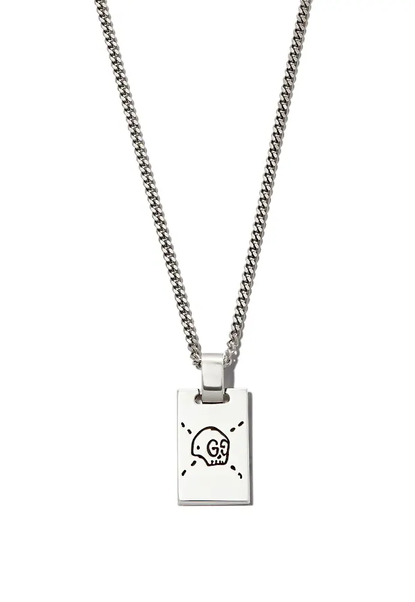 Gucci GucciGhost halsband med hänge - Silverfärgad