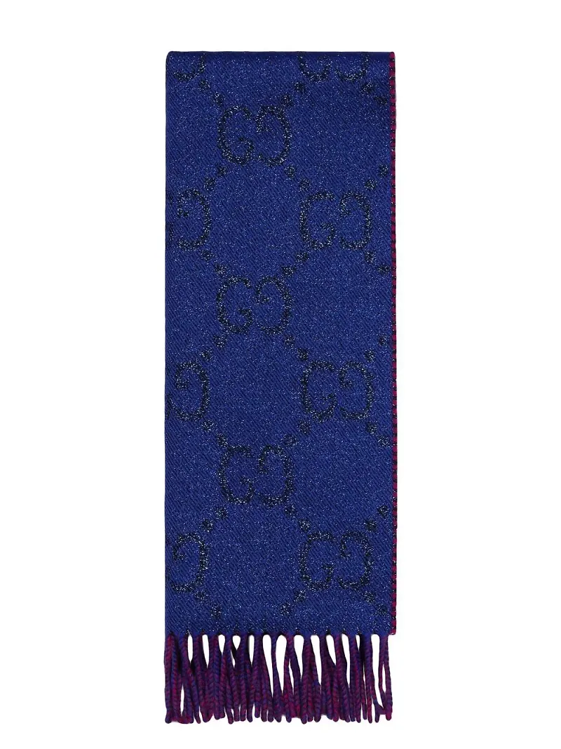 Gucci halsduk i jacquard - Blå