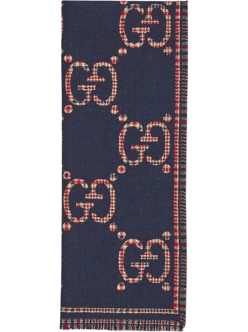 Gucci halsduk i jacquard - Blå
