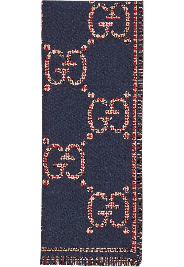 Gucci halsduk i jacquard - Blå
