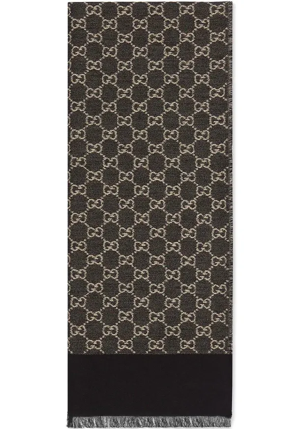 Gucci halsduk i jacquard - Svart
