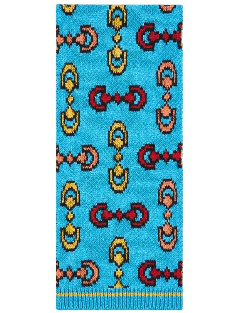 Gucci halsduk med bettdetalj - Blå