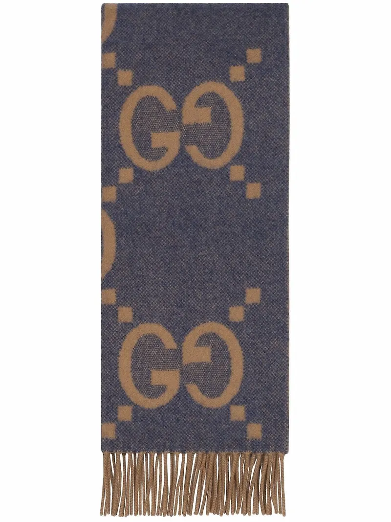 Gucci halsduk med logotyp - Grå