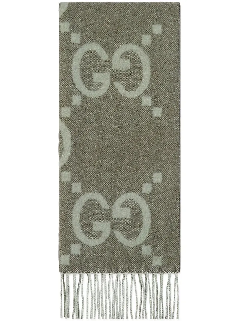Gucci halsduk med logotyp - Grön