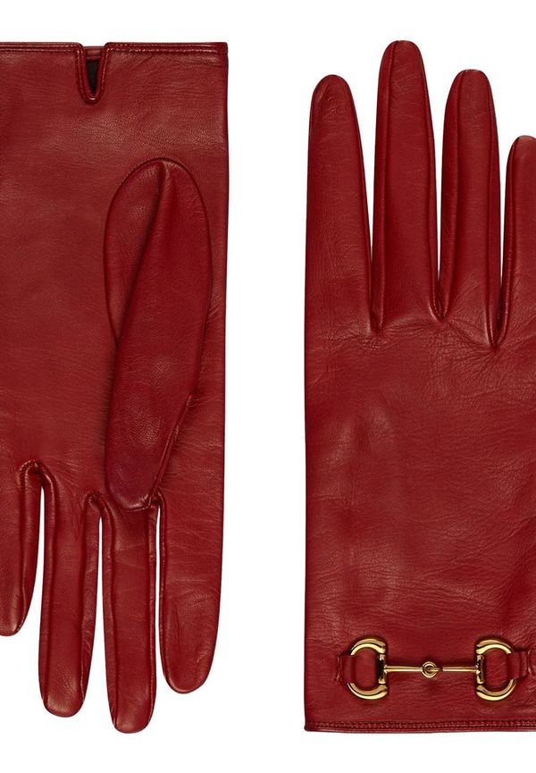 Gucci handskar med bettdetalj - Rosa