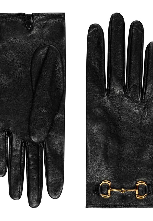 Gucci handskar med bettdetalj - Svart