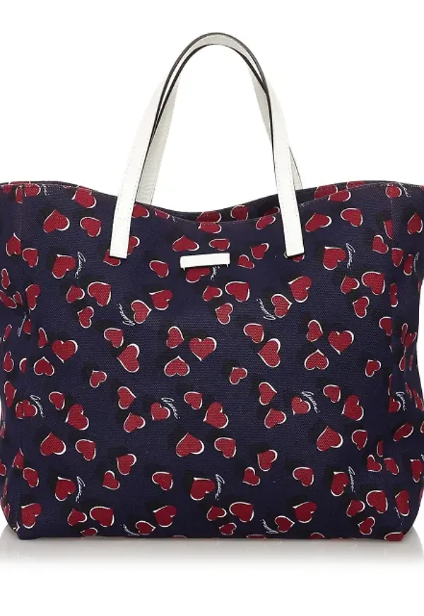 Gucci Heartbeat Canvas Tote Bag