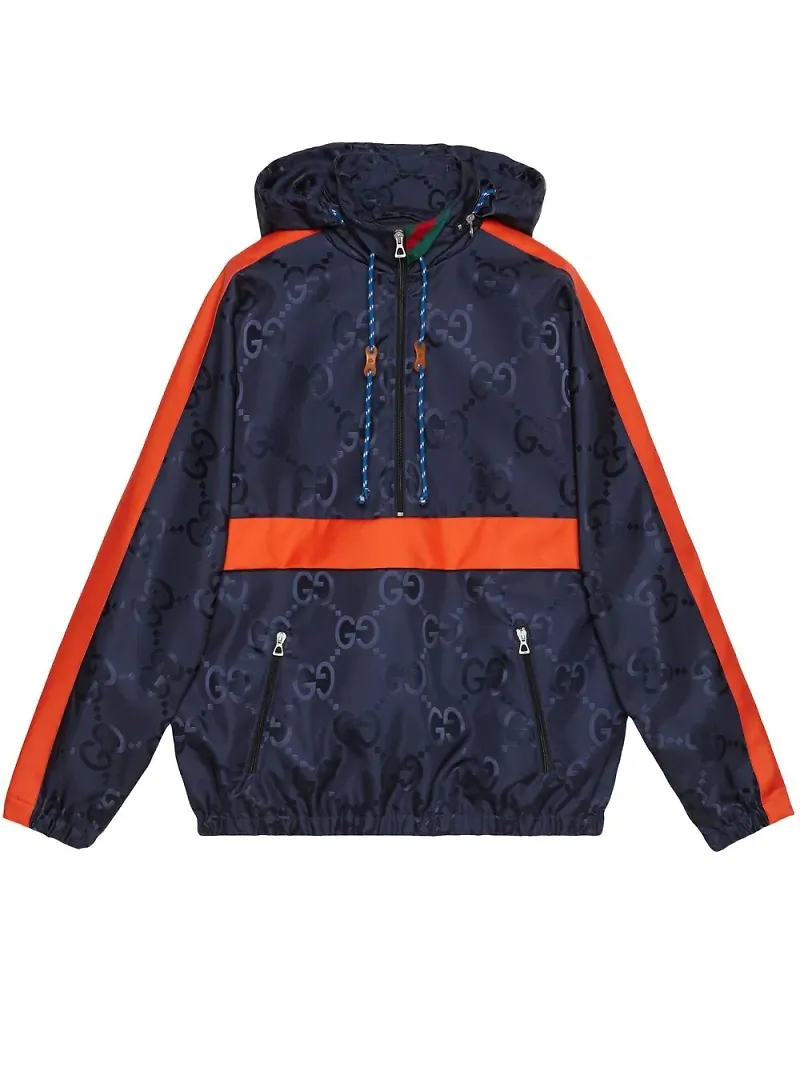 Gucci hoodie med logotypmotiv - Blå