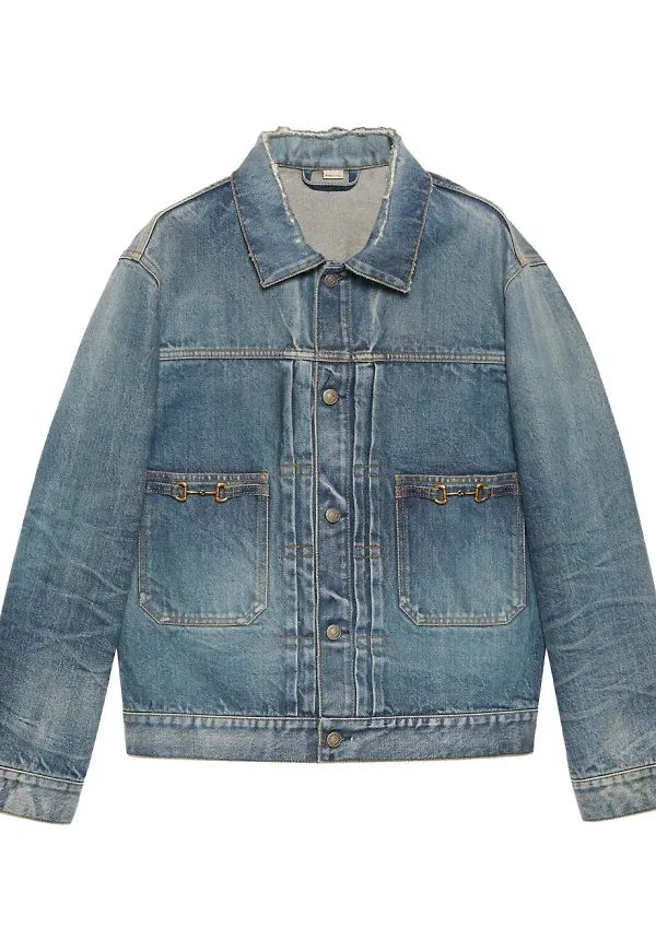 Gucci Horsebit jeansjacka - Blå